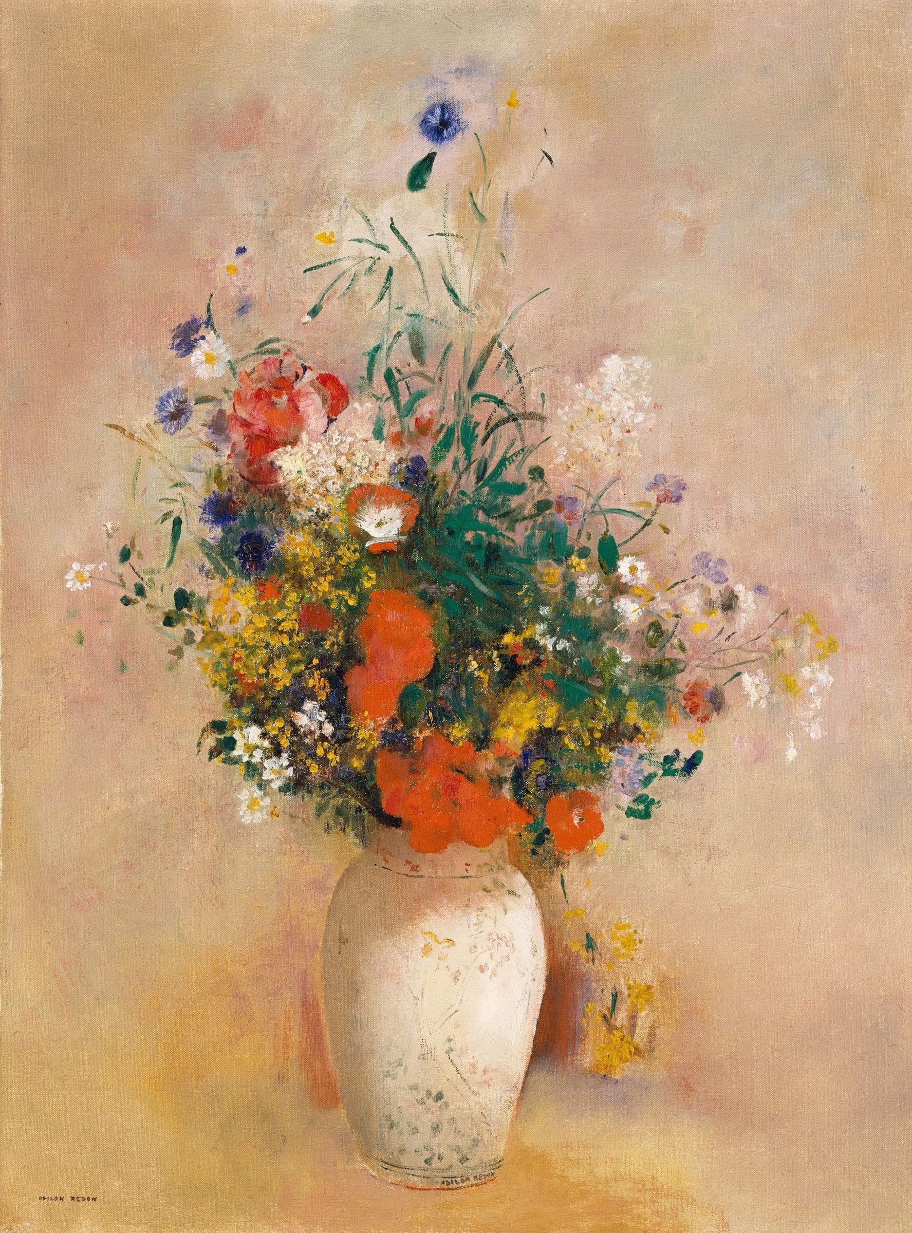 Vase of Flowers (Pink Background), 1906. Oil on canvas, 28.6 × 21.3 in.