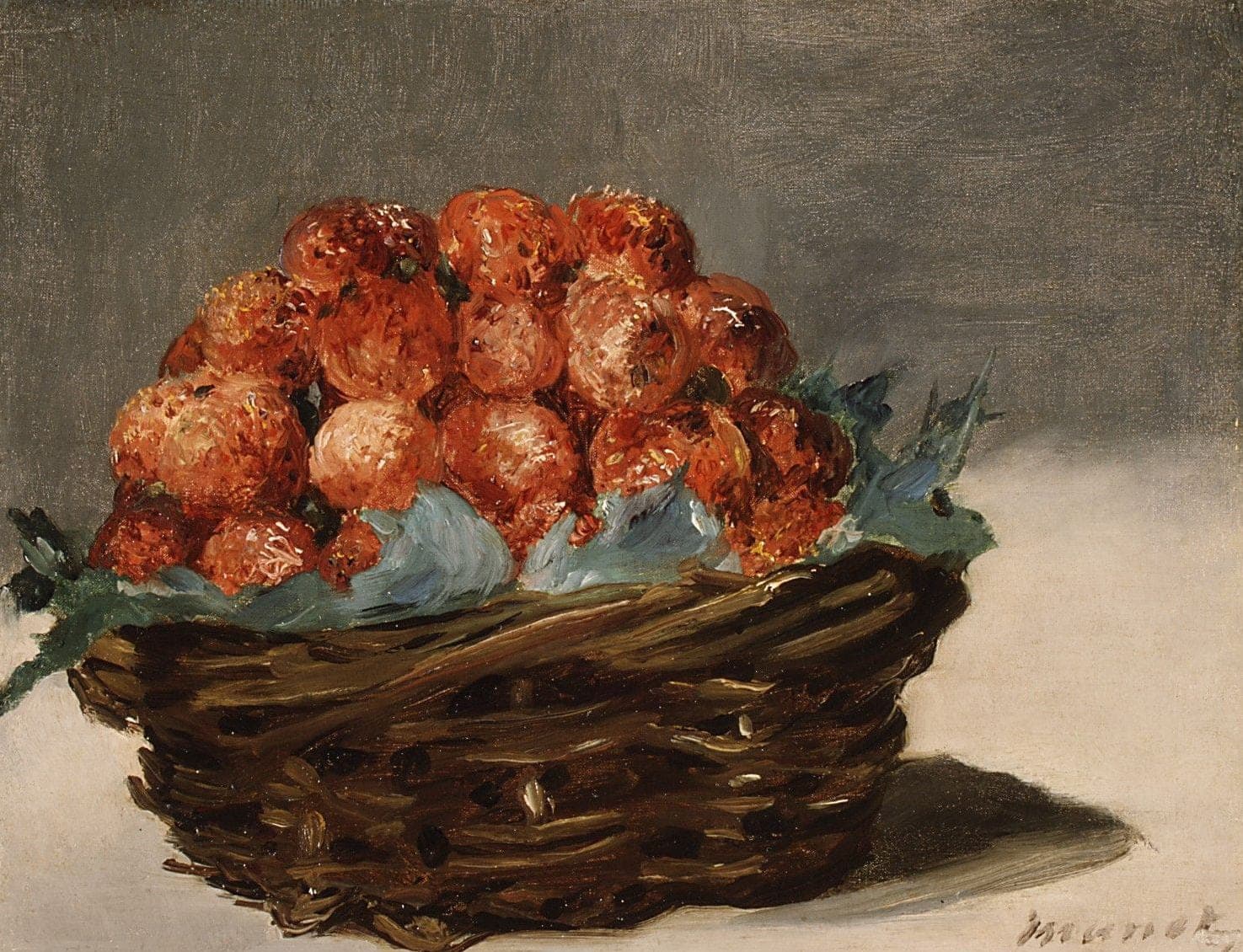 Strawberries, printed at 8 × 10 in, with a 2 cm white border.